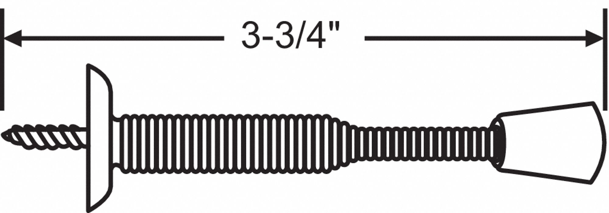 Door Stop: Door - Mounted, 3 3/4 in Lg, 23/32 in Wd, 23/32 in Overall Ht, Brass