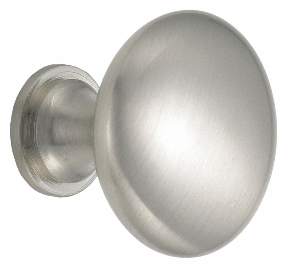 Cabinet Knob 1 1/4 in Dia Satin Nickel