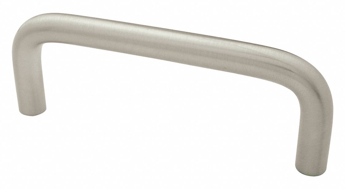 Pull Handle Silver Zinc 1/4 in Dia