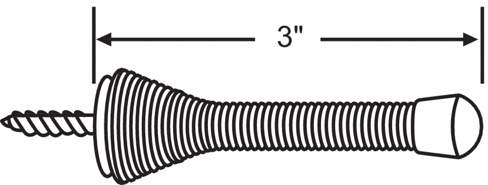 Door Mount, Brass Plated, Door Stop 451J8319204AB Grainger