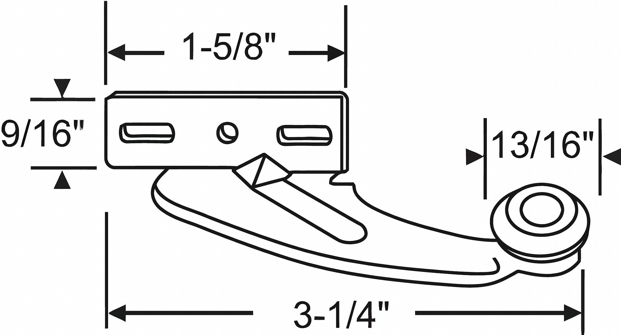 Drawer Guide Roller Steel 150lb Limit