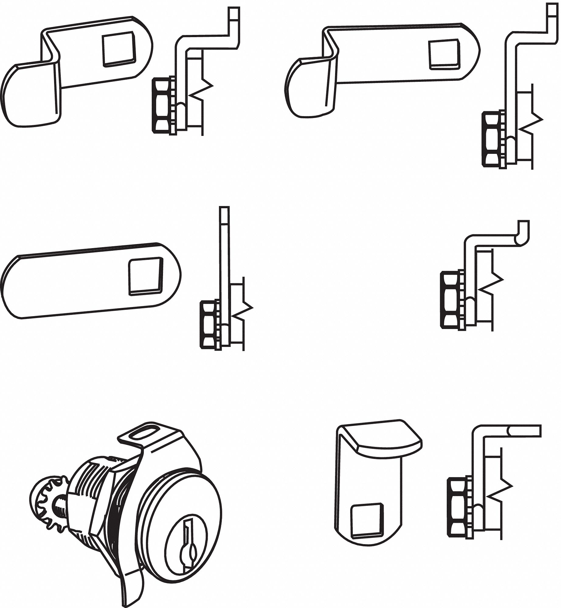 LOCK KIT,FOR 4C PEDESTAL MAILBOXES