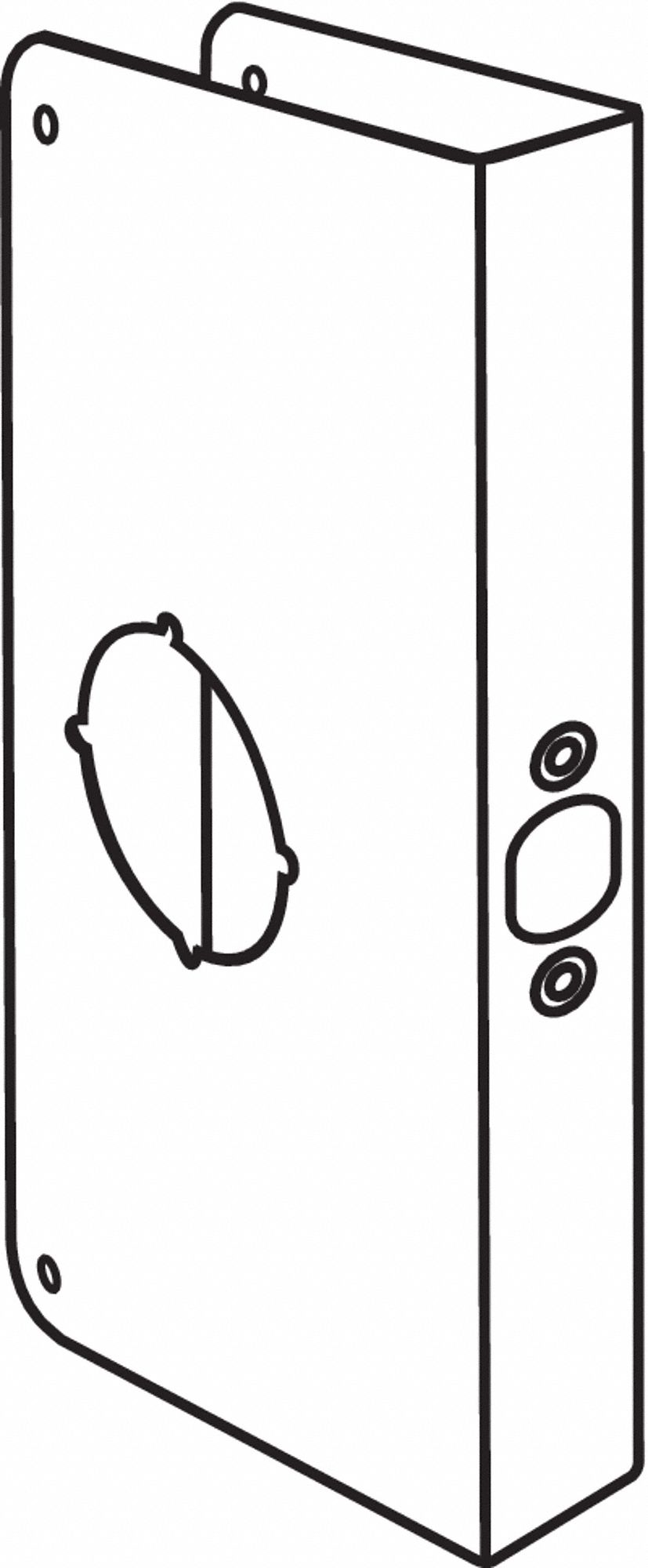 Grainger Approved Brass Plated One Hole Cover Plate Steel