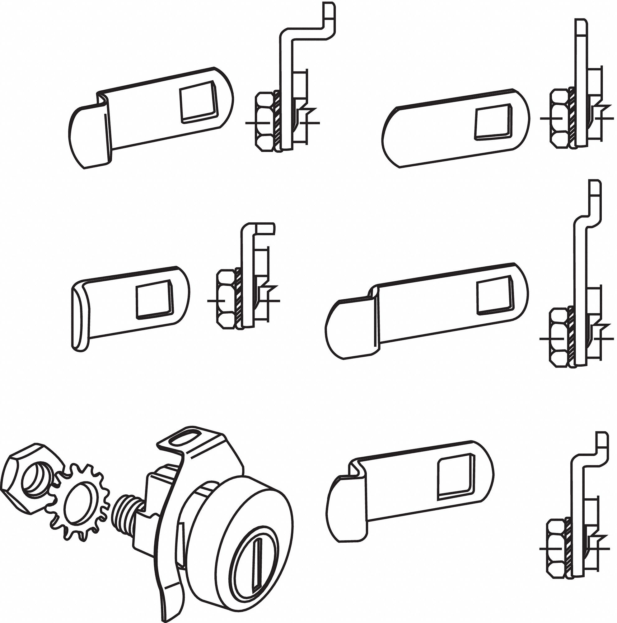 LOCK KIT,FOR 4C PEDESTAL MAILBOXES