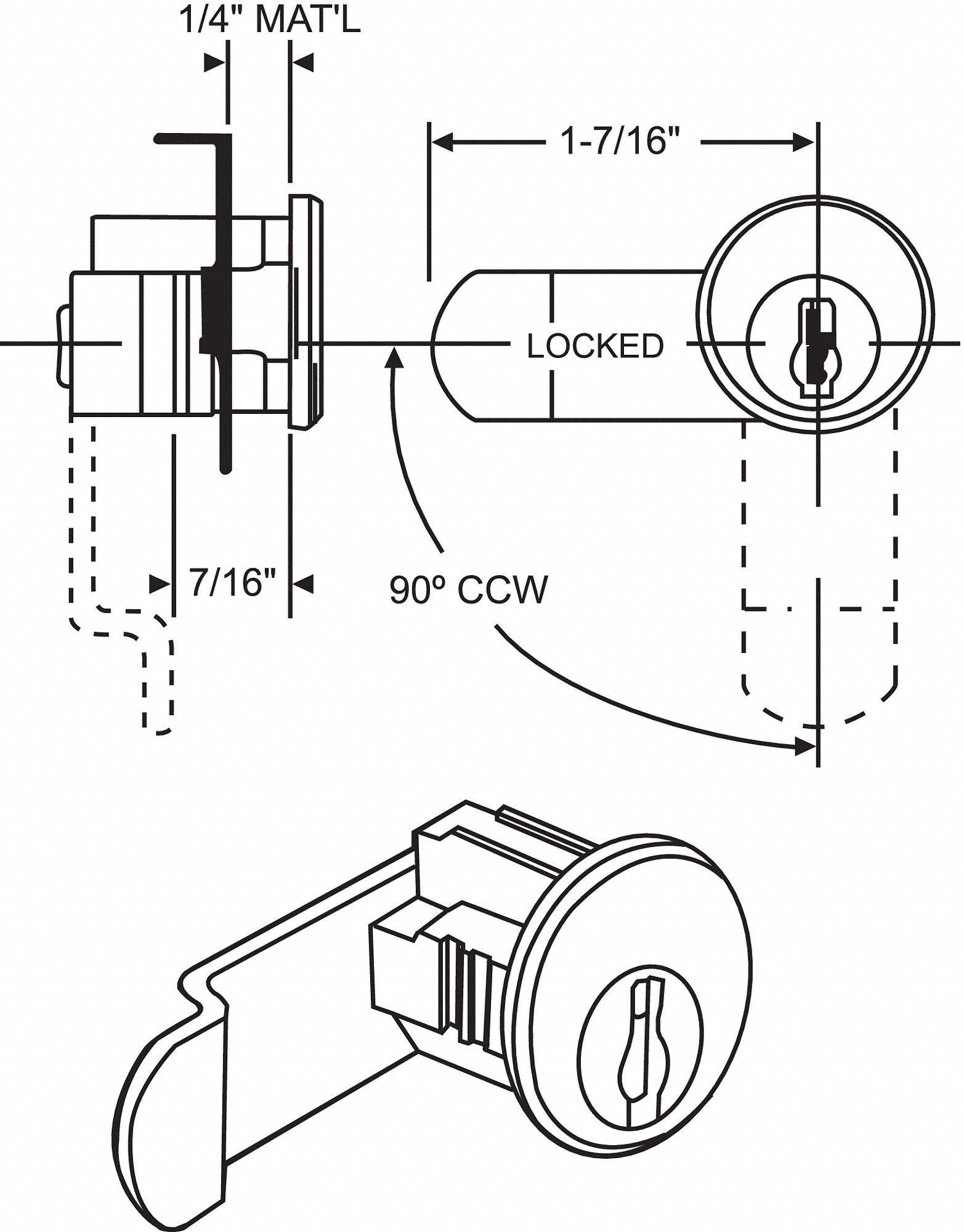 GRAINGER APPROVED Mailbox Lock Kit for 4C Pedestal Mailboxes; Includes