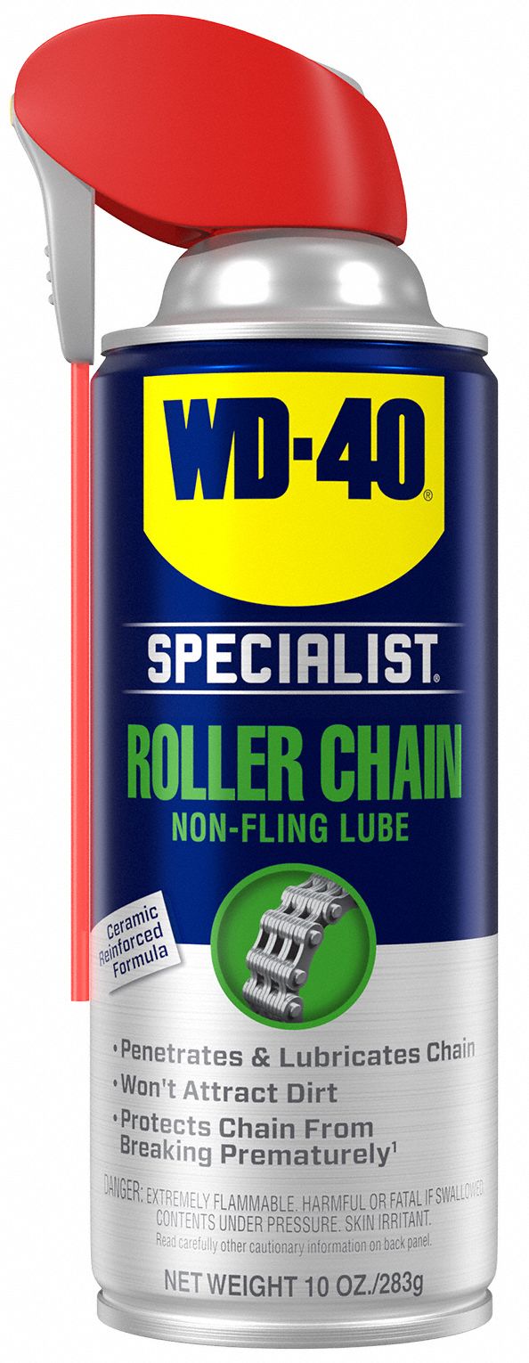 Chain and Wire Rope Lubricants: -100° to 500°F, No Additives, 10 oz, Aerosol Can, Colorless, Liquid
