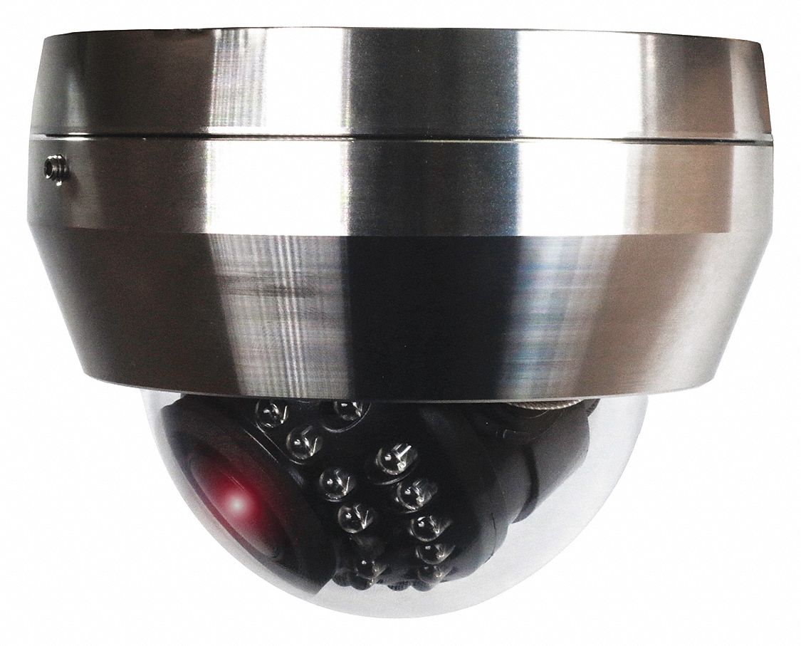 Camera: Dome, Fixed, 12V DC, 2.8 to 12 mm, 0 lux, 2 MP, 1920(H) x 1080(V), 4 W (IR On)