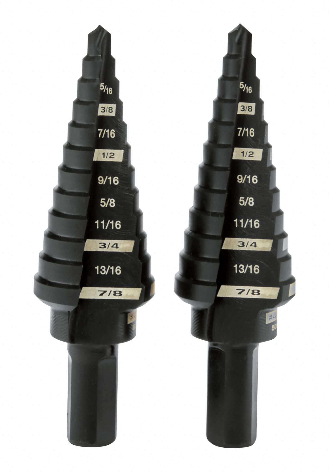 MILWAUKEE Step Drill Bit Set 12 Hole Sizes, 3/16 in to 7/8 in, 1/16 in