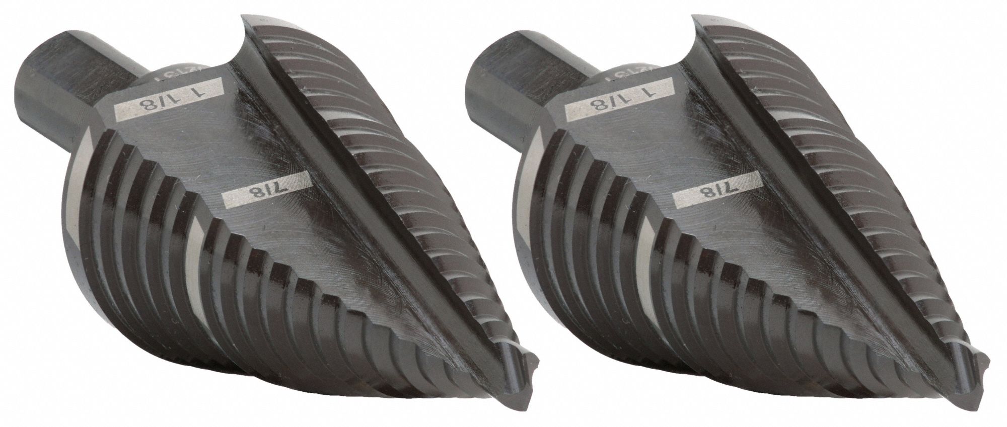 MILWAUKEE Step Drill Bit Set 16 Hole Sizes, 7/8 in to 1 1/8 in, 1/4 in