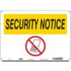 Security Notice: No Phones Symbol Signs