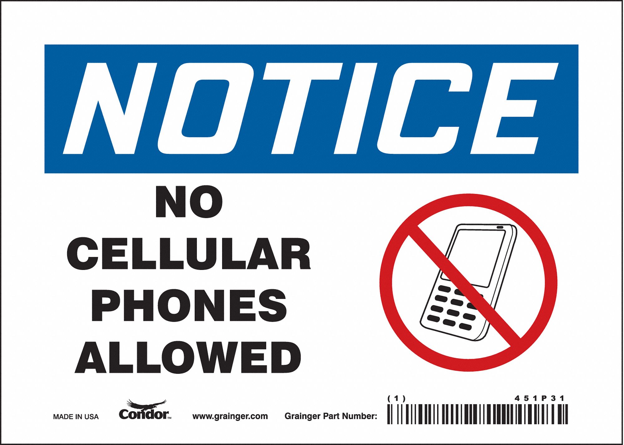 Safety Sign: Vinyl, Adhesive Sign Mounting, 5 in x 7 in Nominal Sign Size, Not Retroreflective