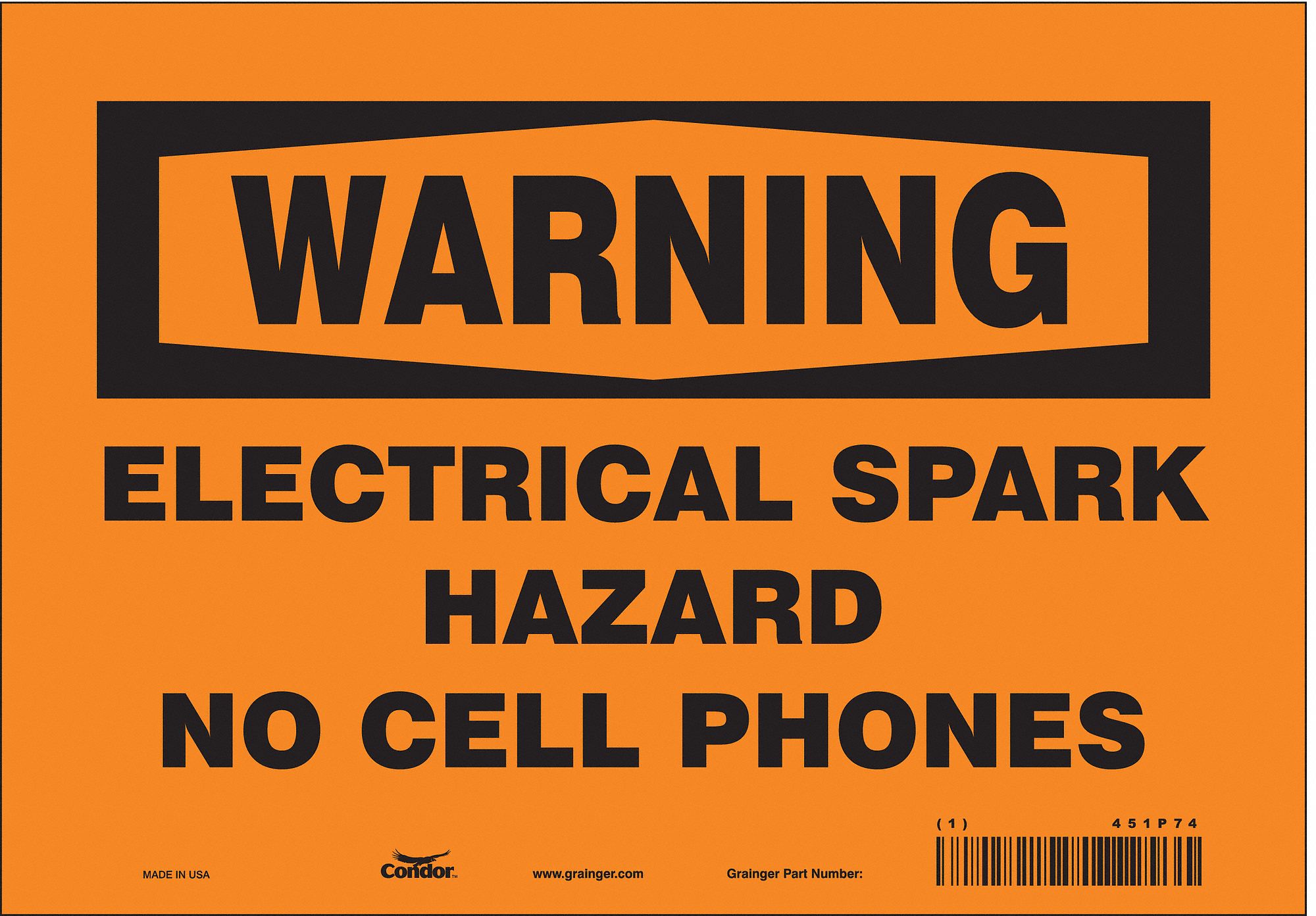 Safety Sign: Vinyl, Adhesive Sign Mounting, 7 in x 10 in Nominal Sign Size, Not Retroreflective