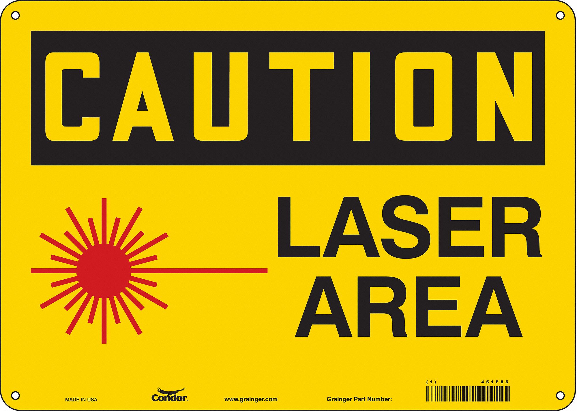 Safety Sign: Aluminum, Mounting Holes Sign Mounting, 10 in x 14 in Nominal Sign Size, 0.032 in Thick