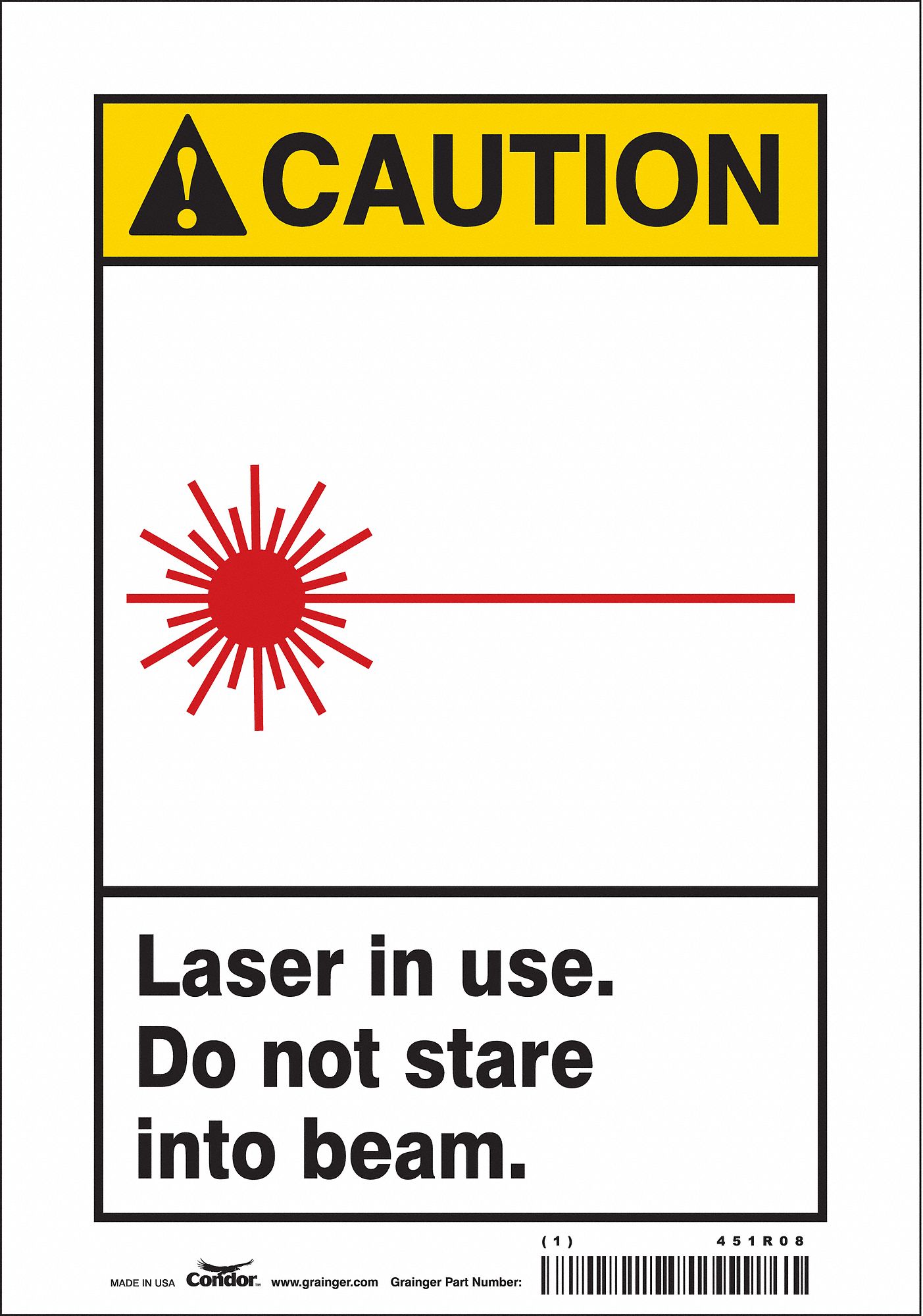 Safety Sign: Vinyl, Adhesive Sign Mounting, 10 in x 7 in Nominal Sign Size, Not Retroreflective