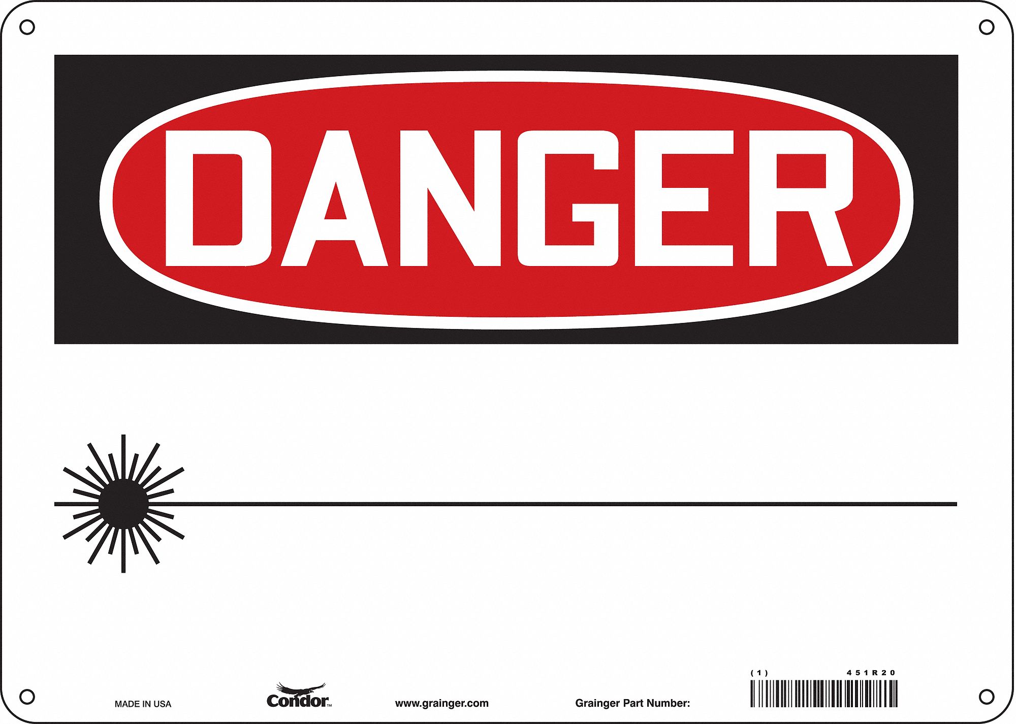 Safety Sign: Polyethylene, Mounting Holes Sign Mounting, 10 in x 14 in Nominal Sign Size