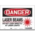 Danger: Laser Beams Do Not Look Directly At Laser Lights Signs