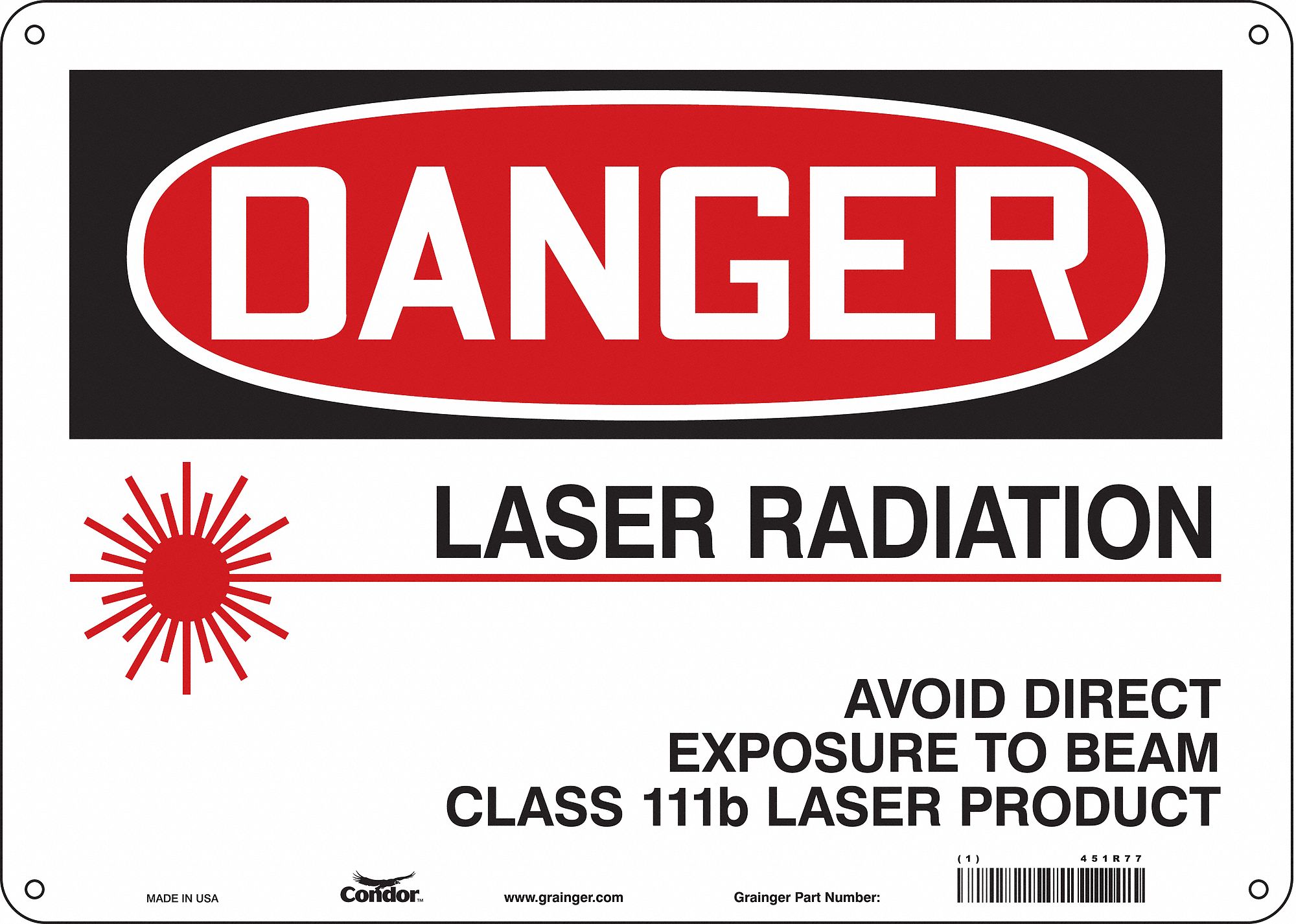 Safety Sign: Polyethylene, Mounting Holes Sign Mounting, 10 in x 14 in Nominal Sign Size
