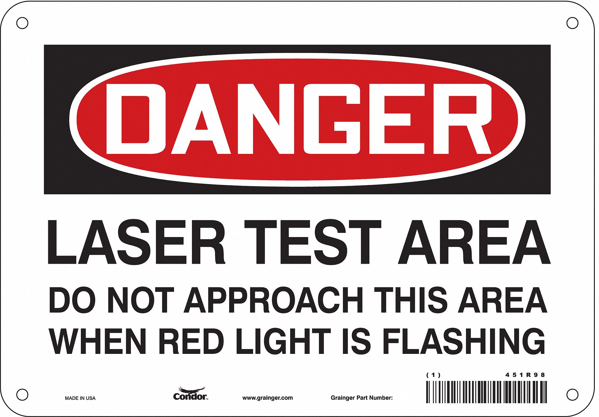 Safety Sign: Aluminum, Mounting Holes Sign Mounting, 7 in x 10 in Nominal Sign Size, 0.032 in Thick