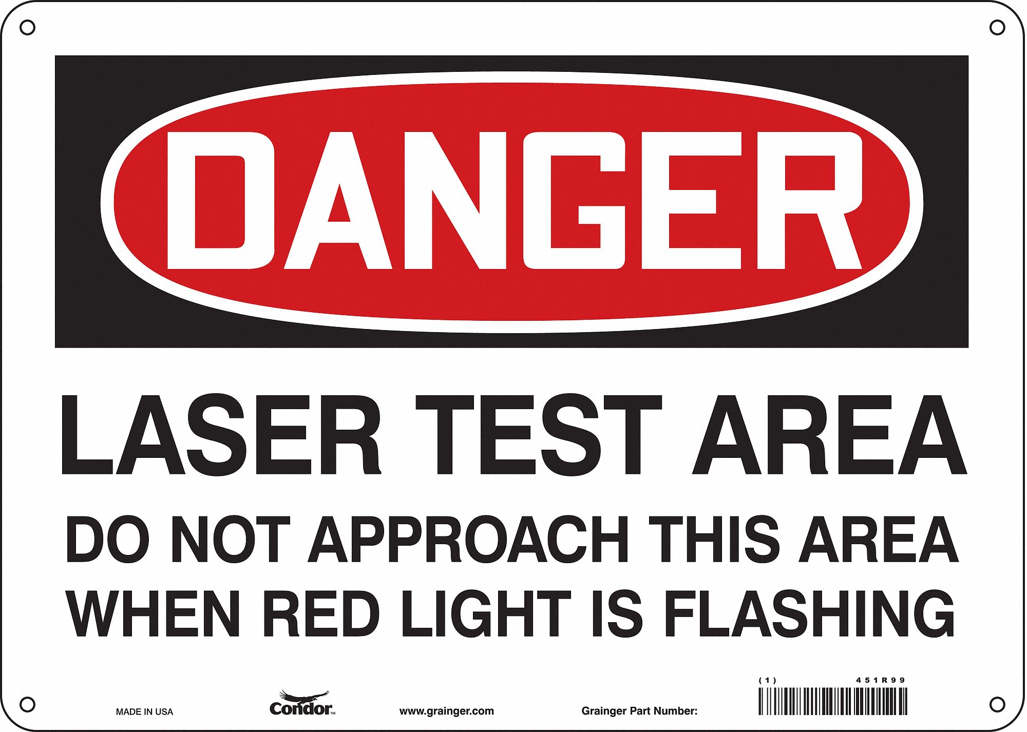 Safety Sign: Aluminum, Mounting Holes Sign Mounting, 10 in x 14 in Nominal Sign Size, 0.032 in Thick