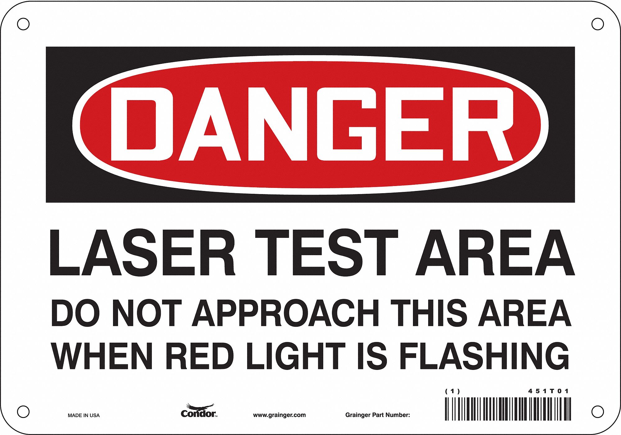 Safety Sign: Polyethylene, Mounting Holes Sign Mounting, 7 in x 10 in Nominal Sign Size