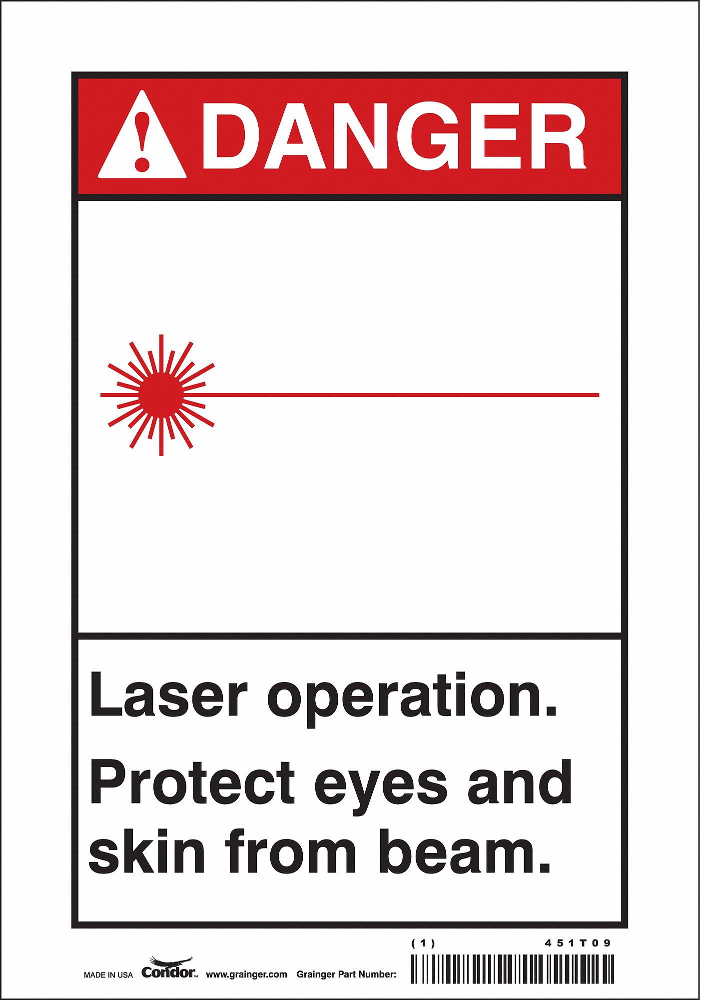 Safety Sign: Vinyl, Adhesive Sign Mounting, 10 in x 7 in Nominal Sign Size, Not Retroreflective