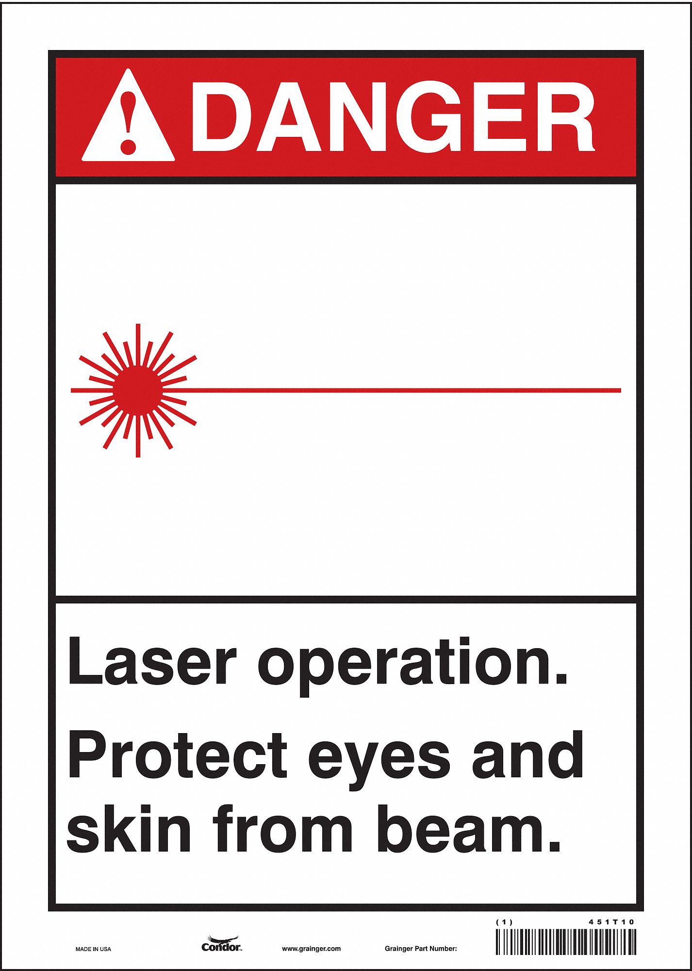 Safety Sign: Vinyl, Adhesive Sign Mounting, 14 in x 10 in Nominal Sign Size, Not Retroreflective