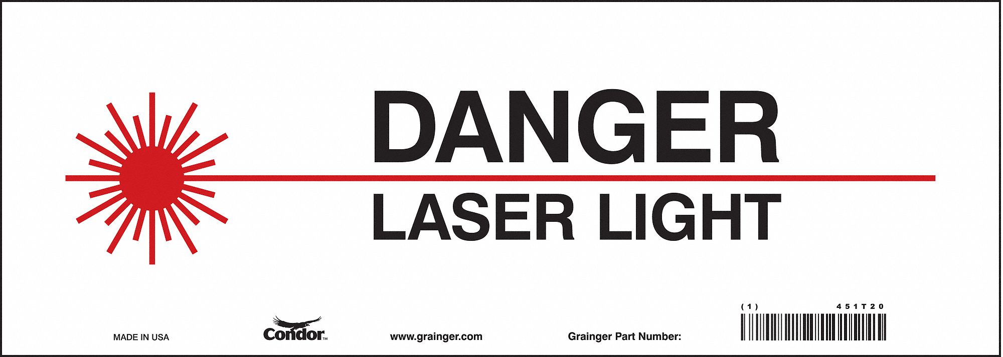 Safety Sign, 5 in x 14 in, Vinyl