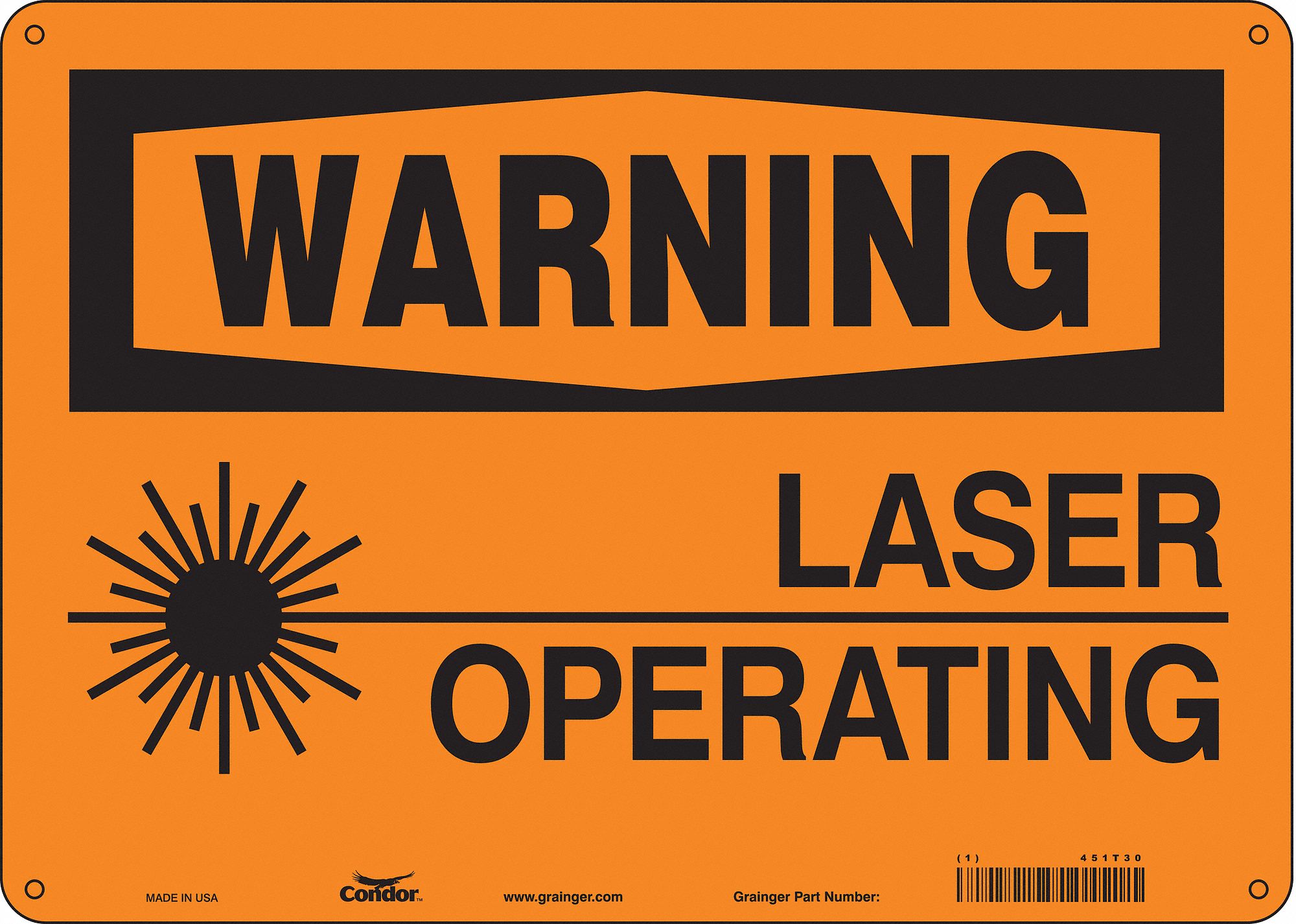 Safety Sign: Aluminum, Mounting Holes Sign Mounting, 10 in x 14 in Nominal Sign Size, 0.032 in Thick
