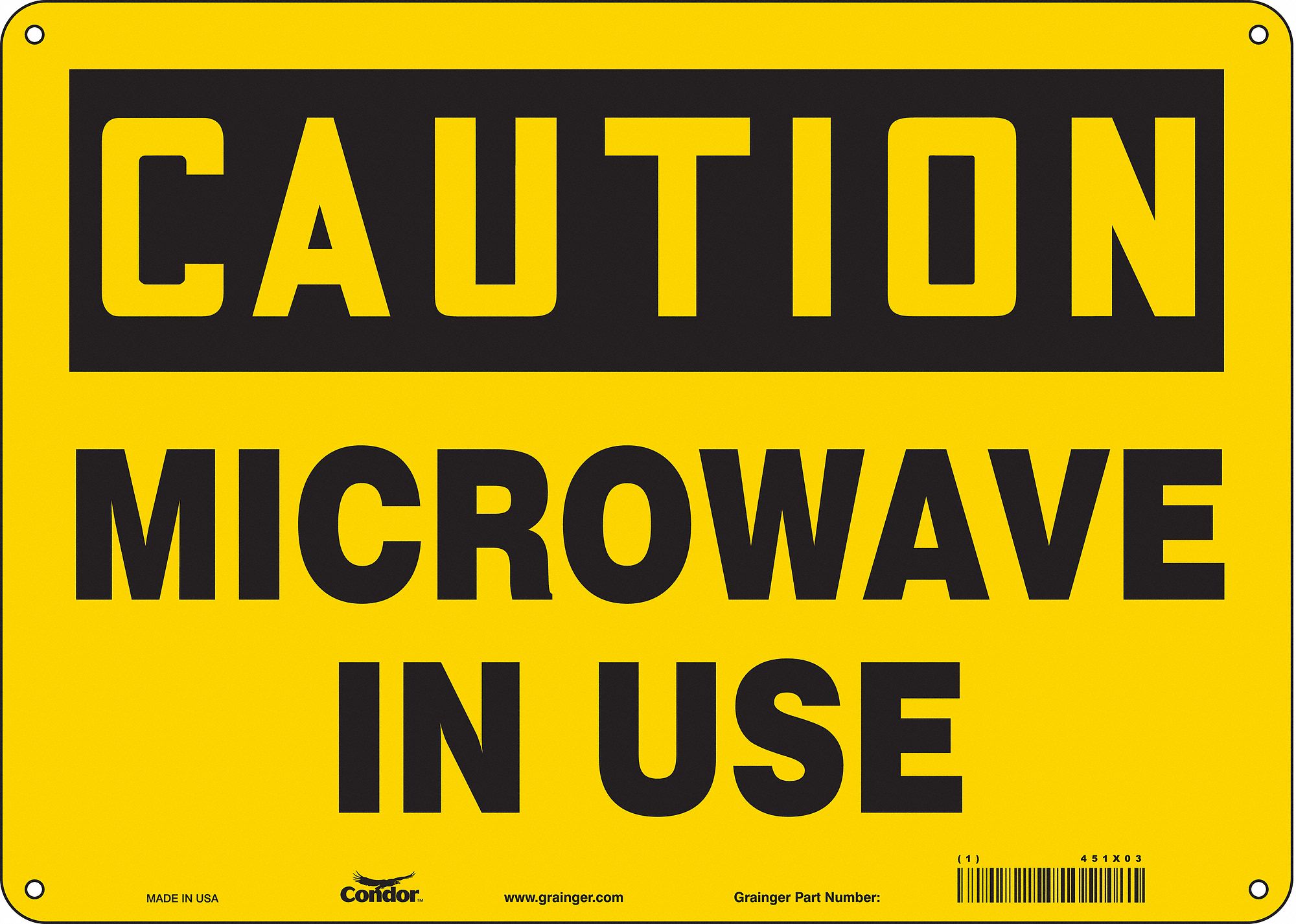 Safety Sign: Aluminum, Mounting Holes Sign Mounting, 10 in x 14 in Nominal Sign Size, 0.032 in Thick