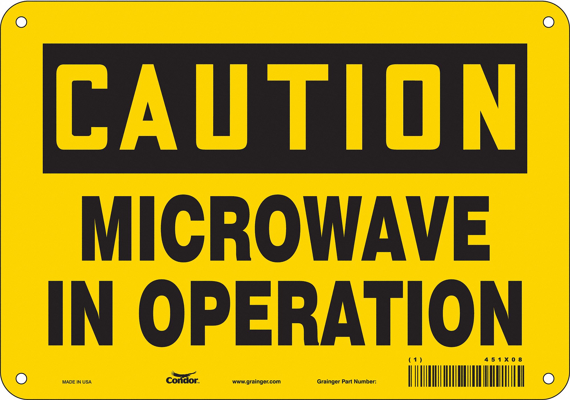 Safety Sign: Aluminum, Mounting Holes Sign Mounting, 7 in x 10 in Nominal Sign Size, 0.032 in Thick
