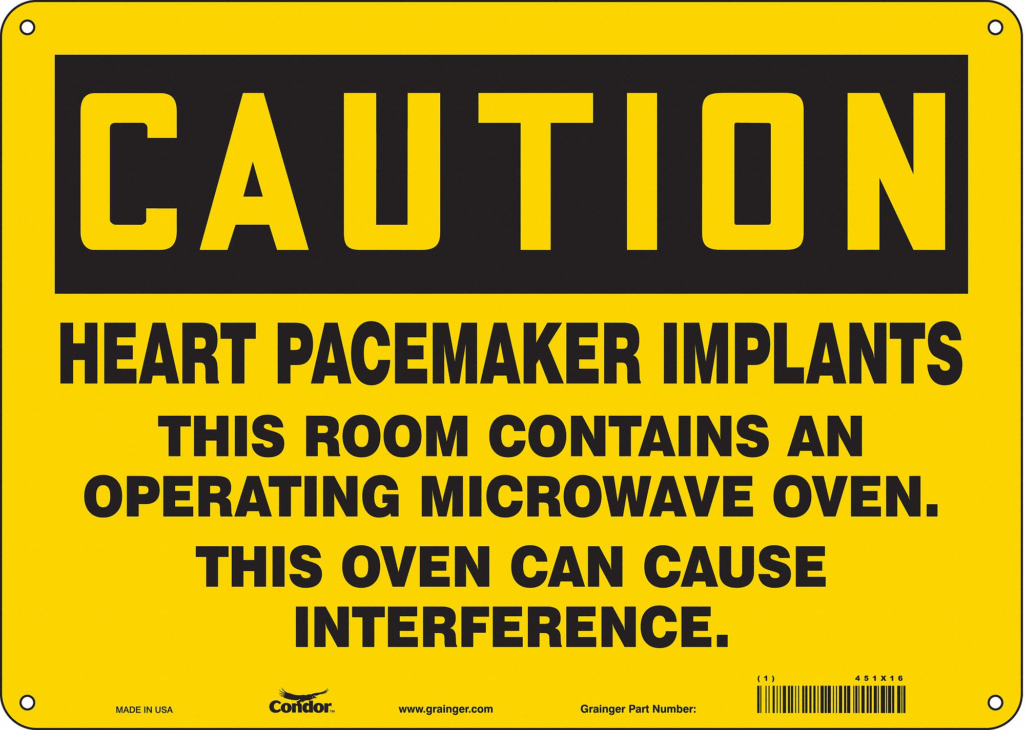 Safety Sign: Aluminum, Mounting Holes Sign Mounting, 10 in x 14 in Nominal Sign Size, 0.032 in Thick