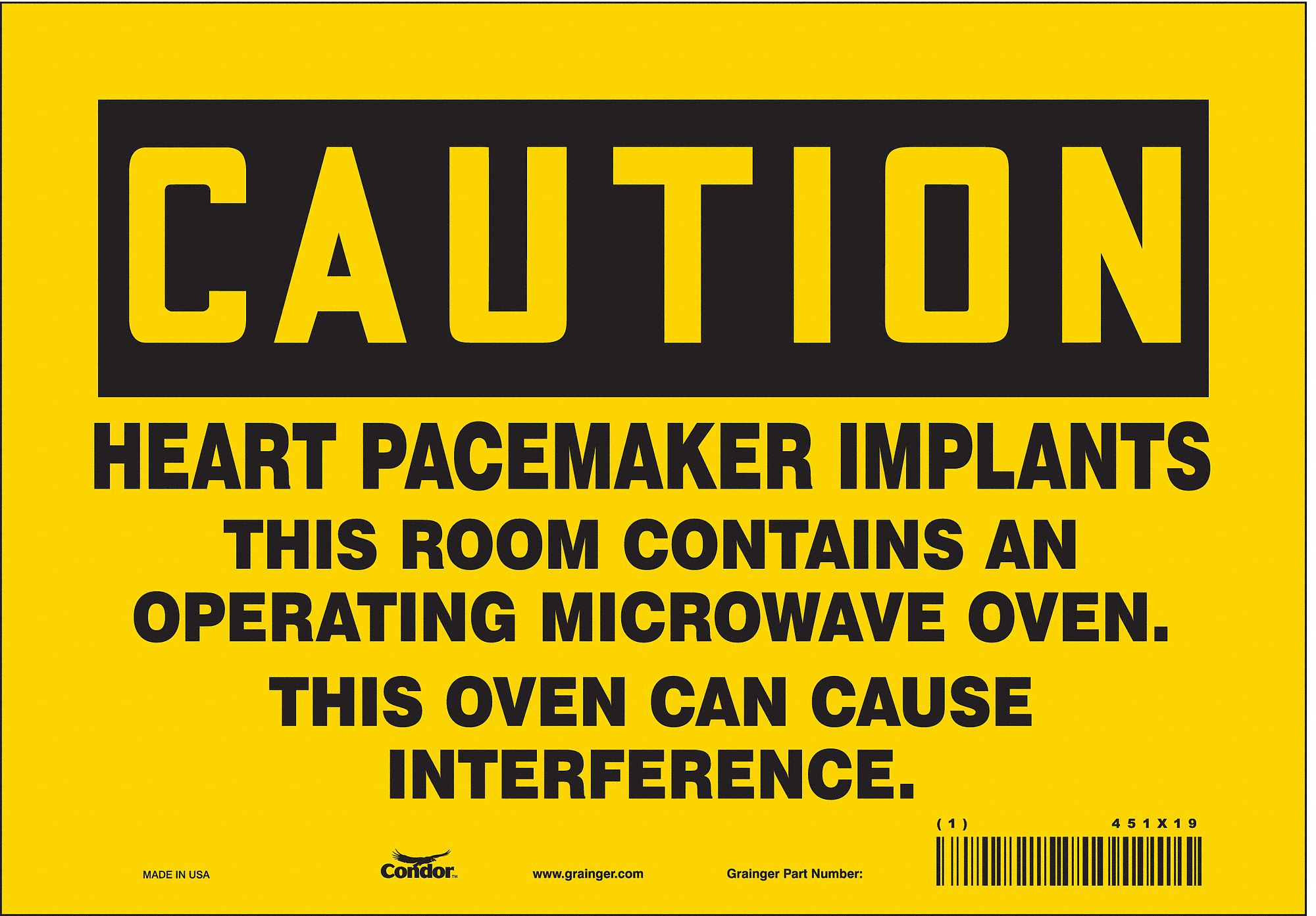 Safety Sign: Vinyl, Adhesive Sign Mounting, 7 in x 10 in Nominal Sign Size, Not Retroreflective