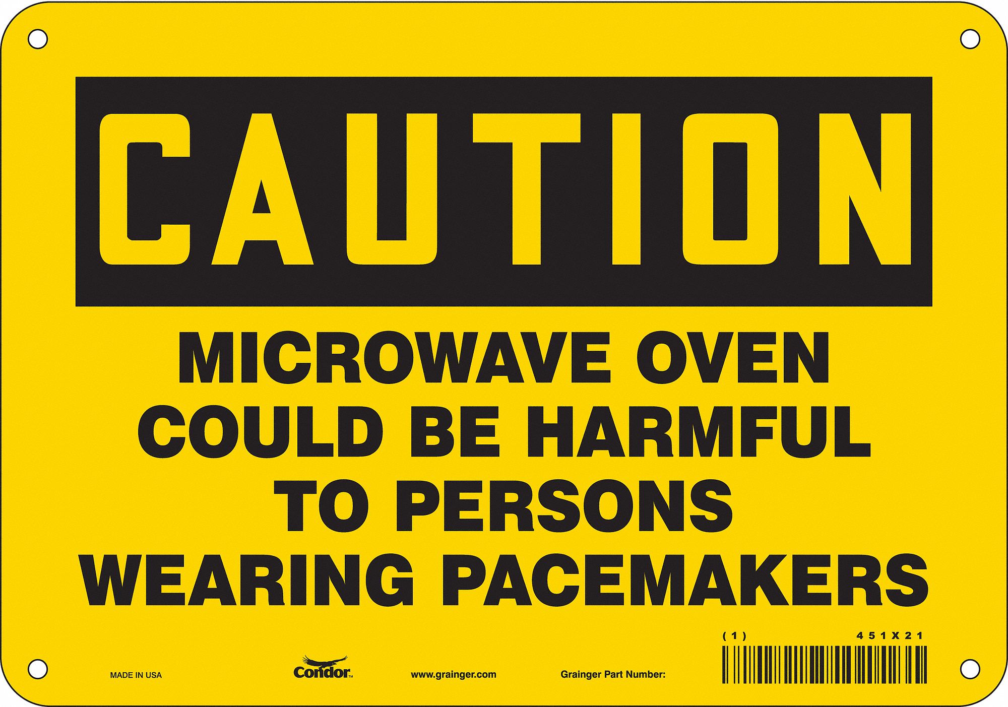 Safety Sign: Aluminum, Mounting Holes Sign Mounting, 7 in x 10 in Nominal Sign Size, 0.032 in Thick