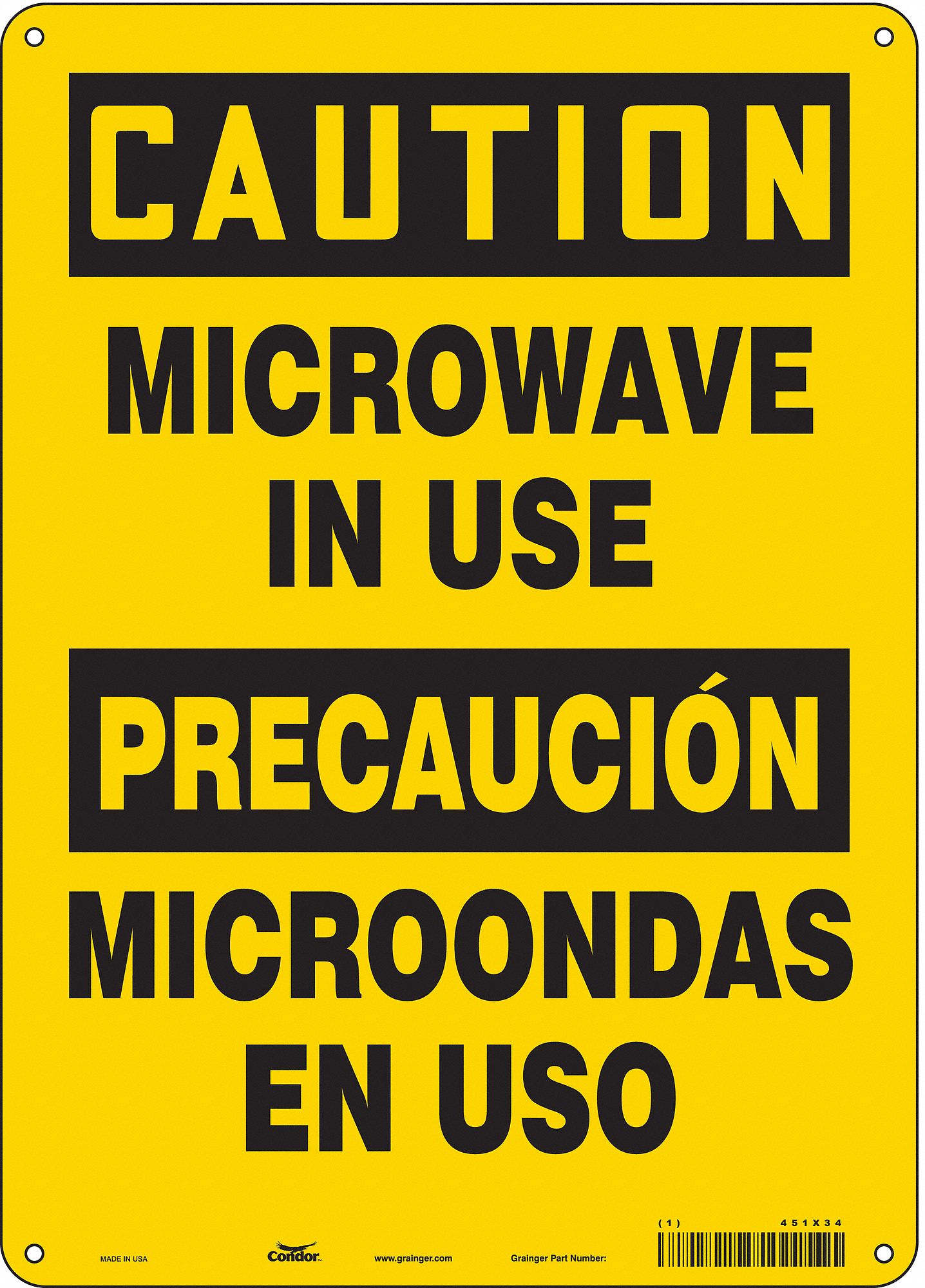 Safety Sign: Aluminum, Mounting Holes Sign Mounting, 10 in x 14 in Nominal Sign Size, 0.032 in Thick