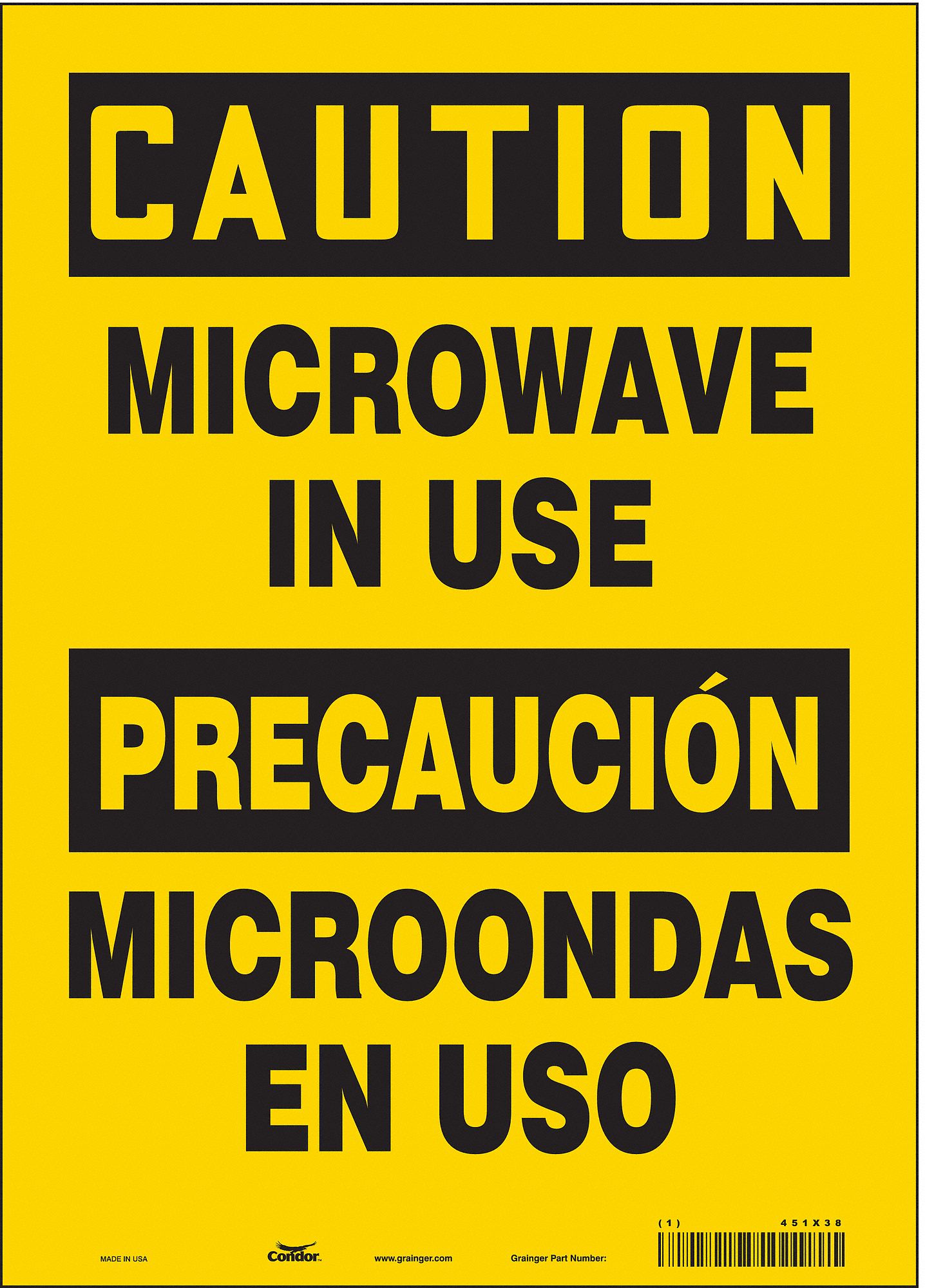 Safety Sign: Vinyl, Adhesive Sign Mounting, 10 in x 14 in Nominal Sign Size, Not Retroreflective