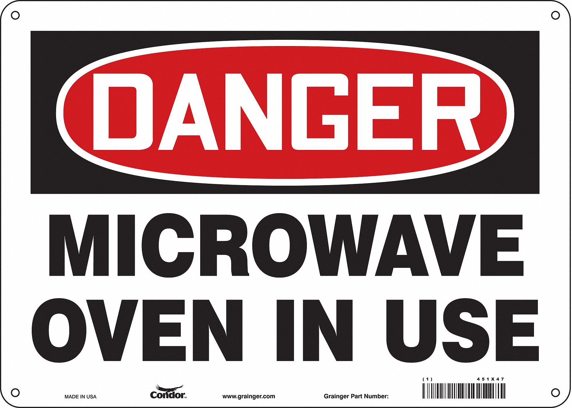 Safety Sign: Aluminum, Mounting Holes Sign Mounting, 10 in x 14 in Nominal Sign Size, 0.032 in Thick
