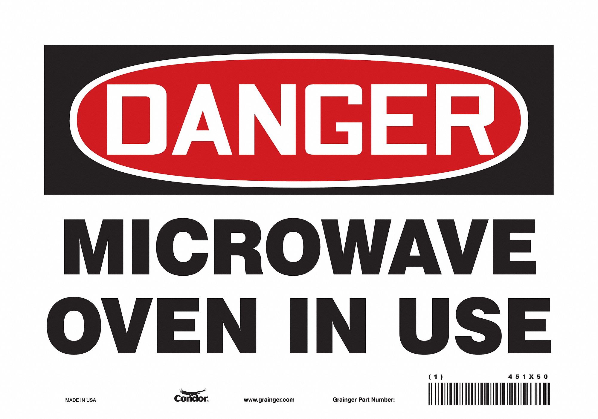 CONDOR Safety Sign Radiofrequency/Microwave, Sign Format Traditional