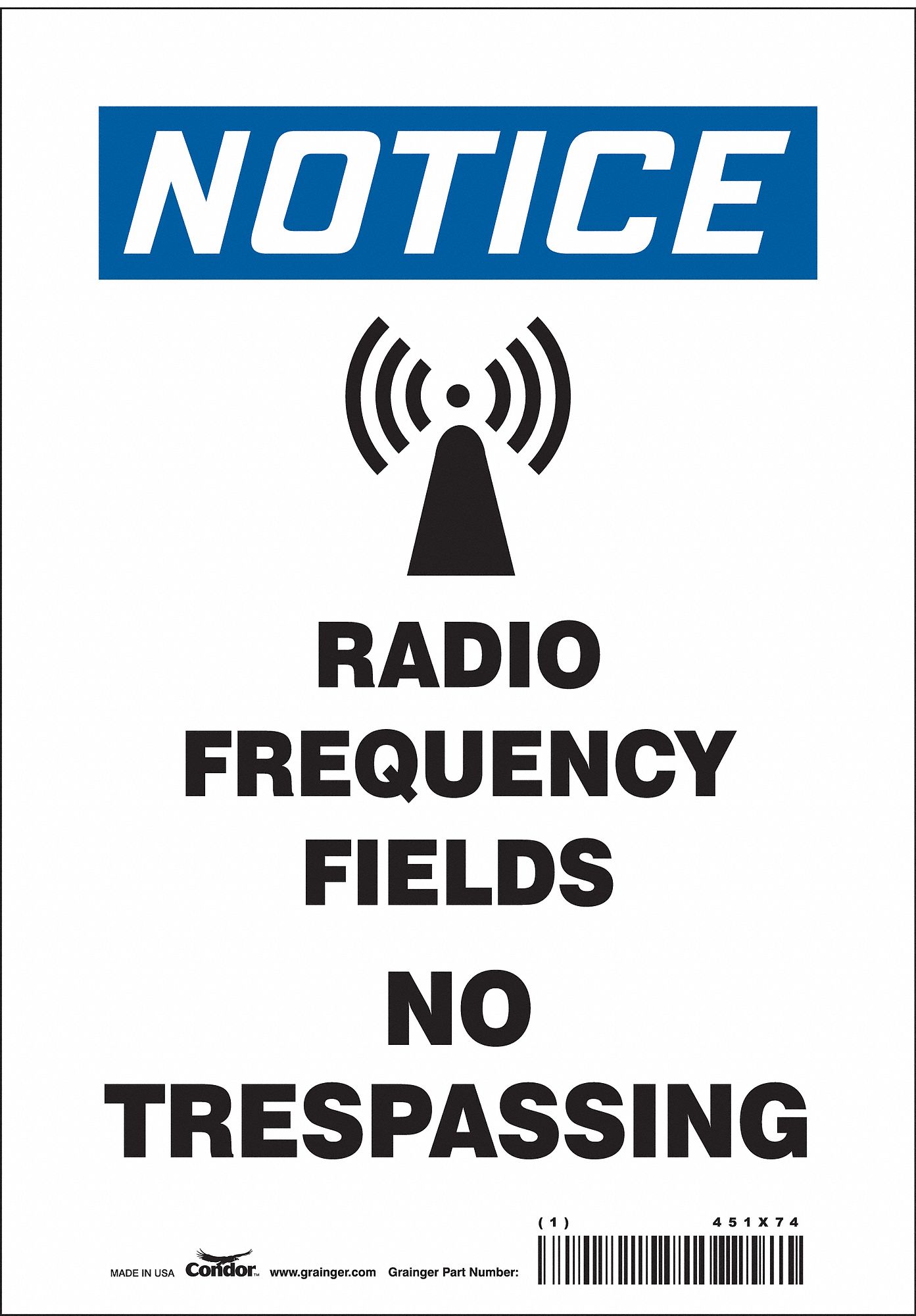 Safety Sign: Vinyl, Adhesive Sign Mounting, 10 in x 7 in Nominal Sign Size, Not Retroreflective