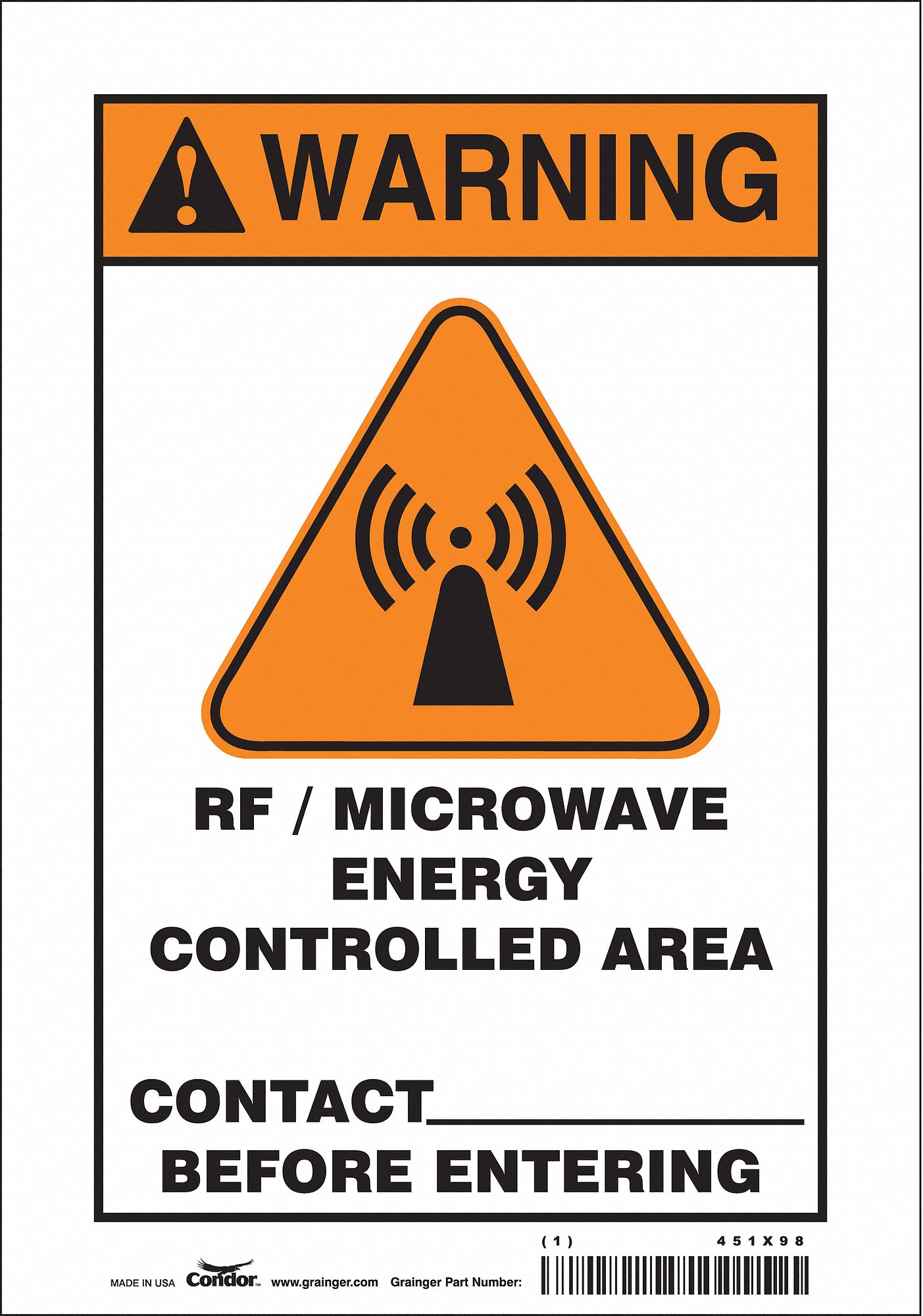 Safety Sign: Vinyl, Adhesive Sign Mounting, 10 in x 7 in Nominal Sign Size, Not Retroreflective