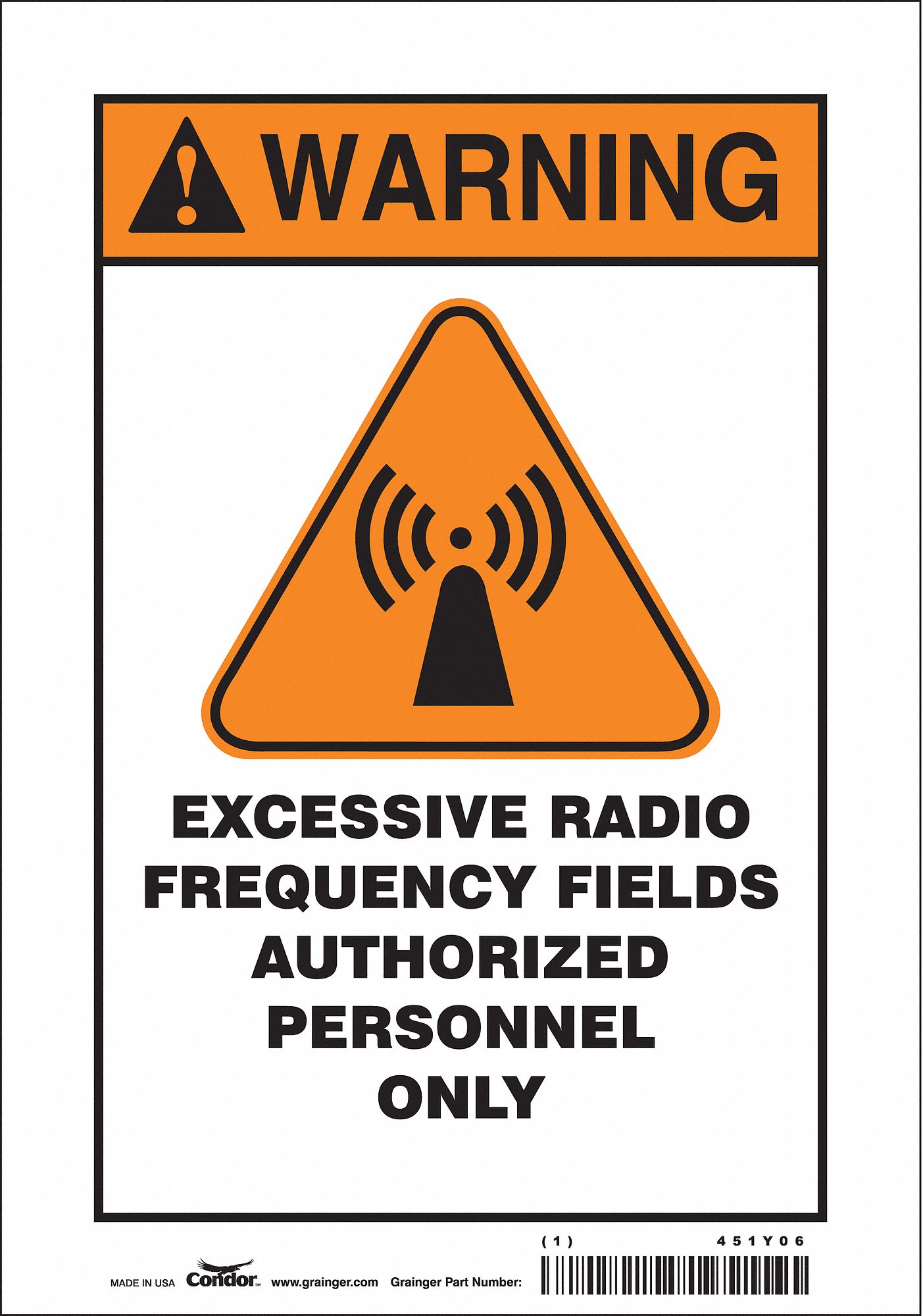 Safety Sign: Vinyl, Adhesive Sign Mounting, 10 in x 7 in Nominal Sign Size, Not Retroreflective