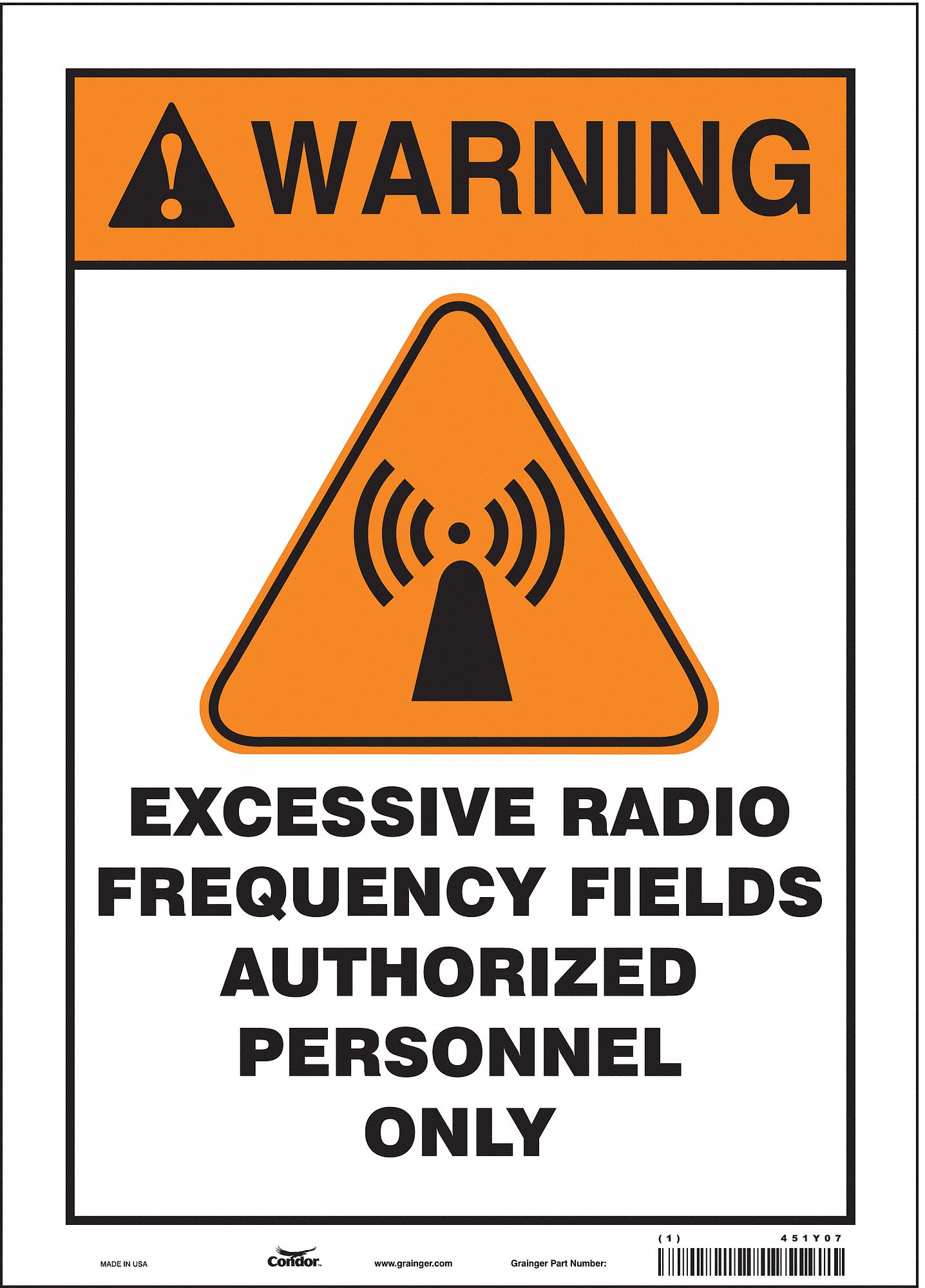 Safety Sign: Vinyl, Adhesive Sign Mounting, 14 in x 10 in Nominal Sign Size, Not Retroreflective