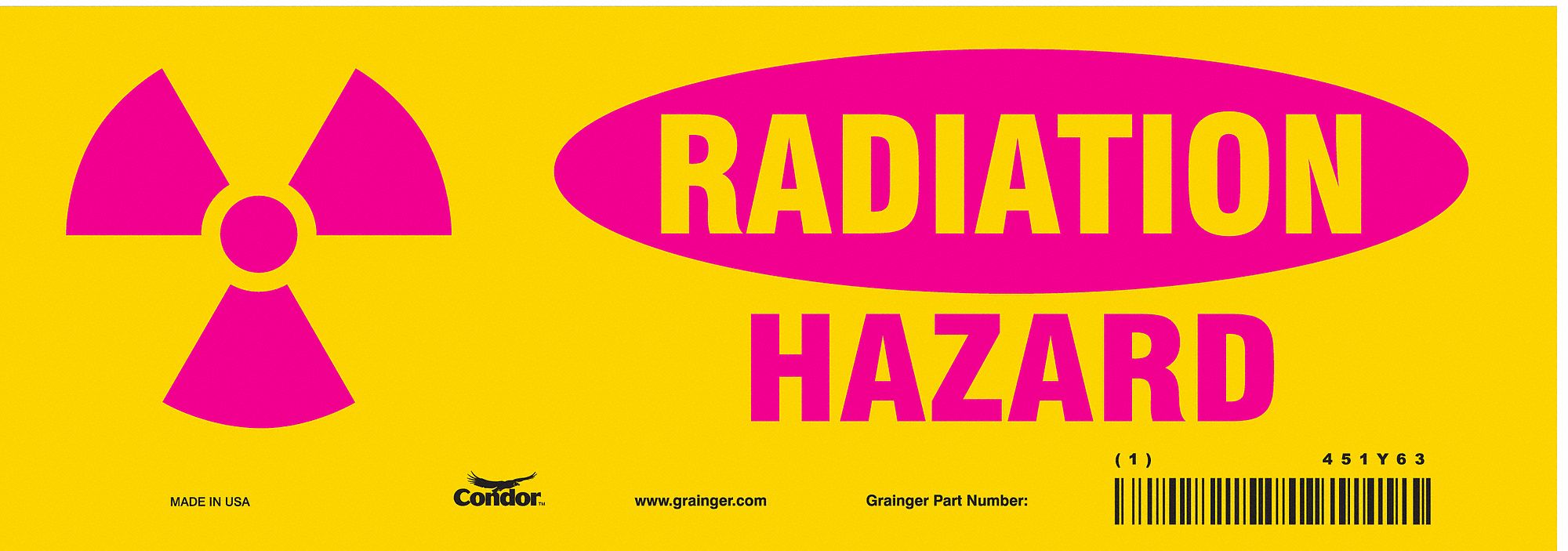 Safety Sign, 3 1/2 in x 10 in, Vinyl