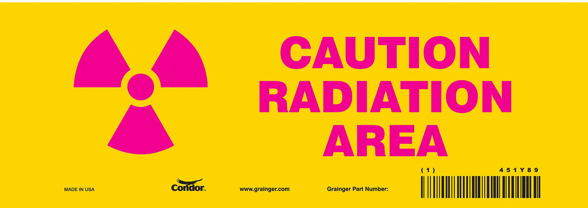 Safety Sign, 3 1/2 in x 10 in, Vinyl