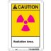 Caution: Radiation Area. Signs