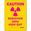 Caution Radiation Area Keep Out Signs