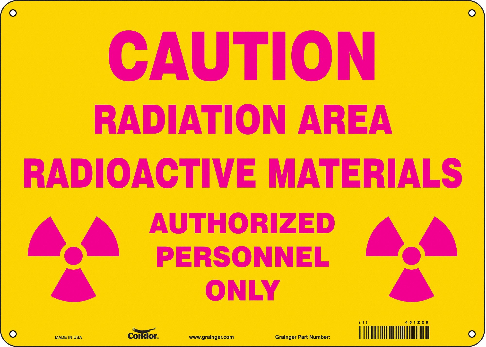 Safety Sign: Aluminum, Mounting Holes Sign Mounting, 10 in x 14 in Nominal Sign Size, 0.032 in Thick