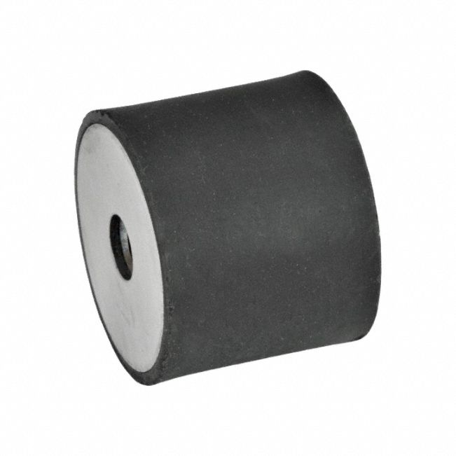 Vibration-Isolating Mount: Cylindrical, Natural Rubber, Female x Female Style