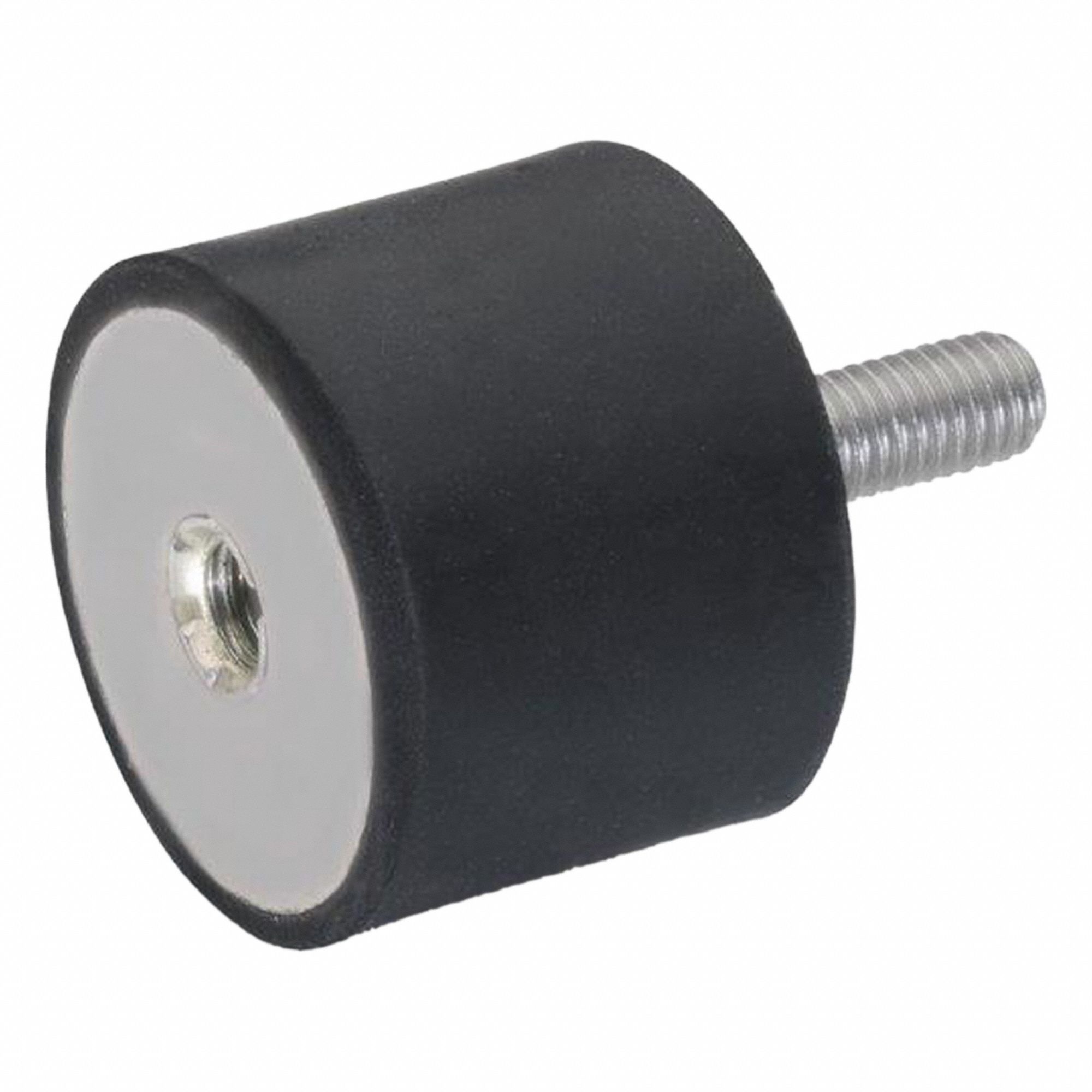 Vibration-Isolating Mount: Cylindrical, Natural Rubber, Male x Female Style