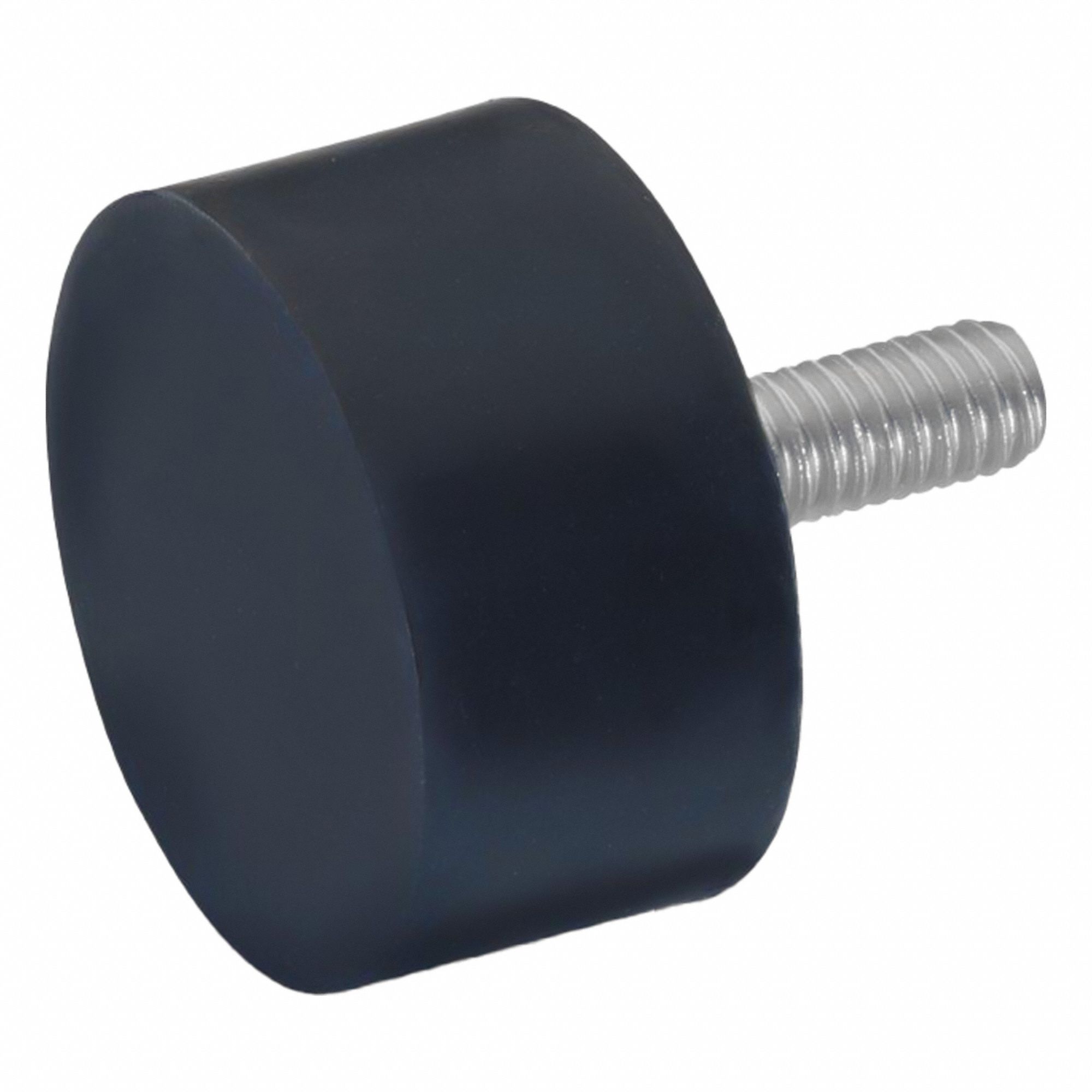 Vibration-Isolating Mount: Cylindrical, Natural Rubber, Male x Non-Threaded Style
