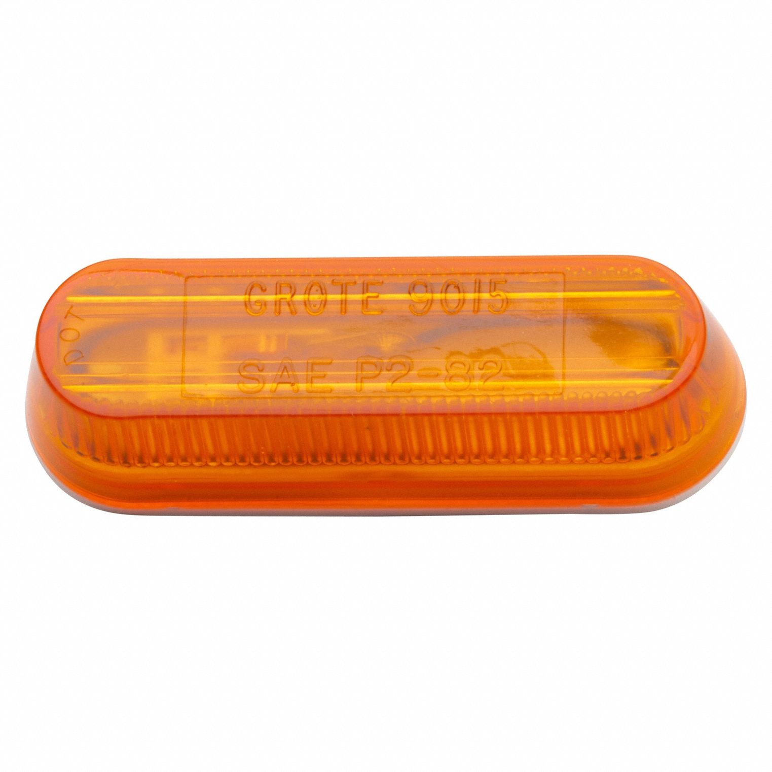 CLEARANCE MARKER LAMP, INCANDESCENT, OVAL, AMBER, CHANNEL/RAIL, P2 SAE LENS